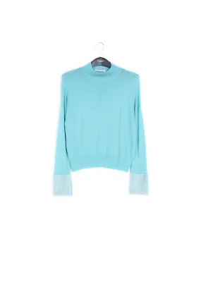 Light blue turtleneck sweater