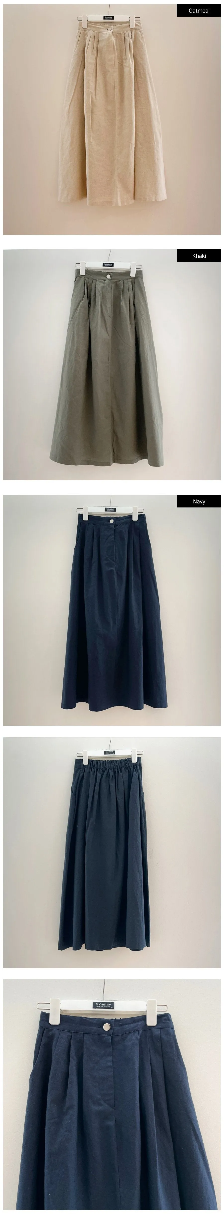 Linen Maxi Flare Skirt CM6