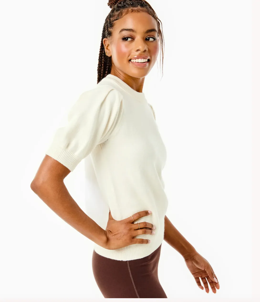 Locust Active Sweater- Cream