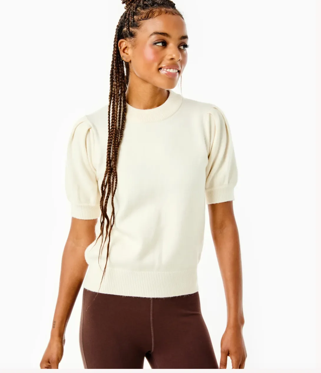 Locust Active Sweater- Cream