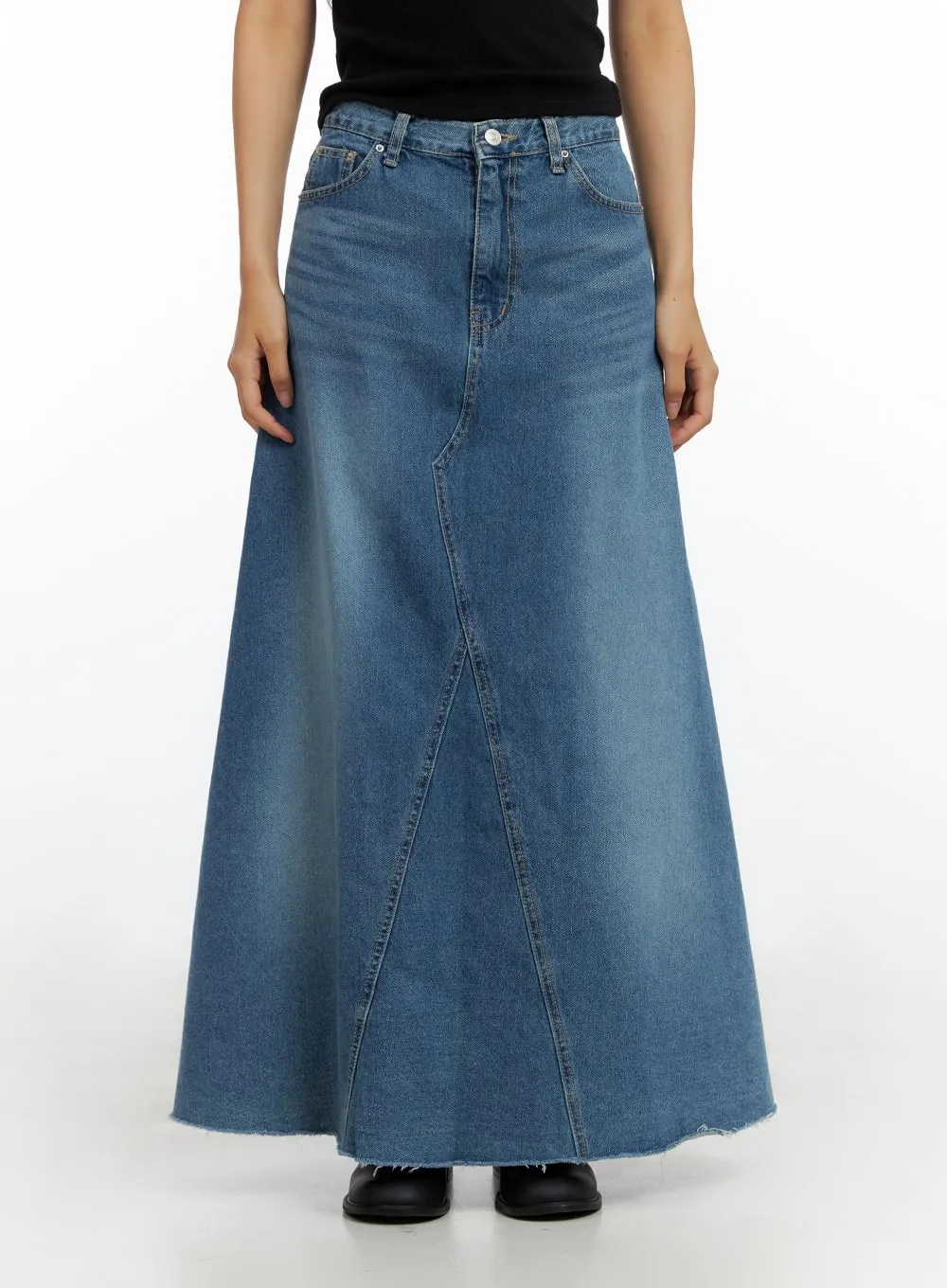 Maxi Flare Denim Skirt IL419