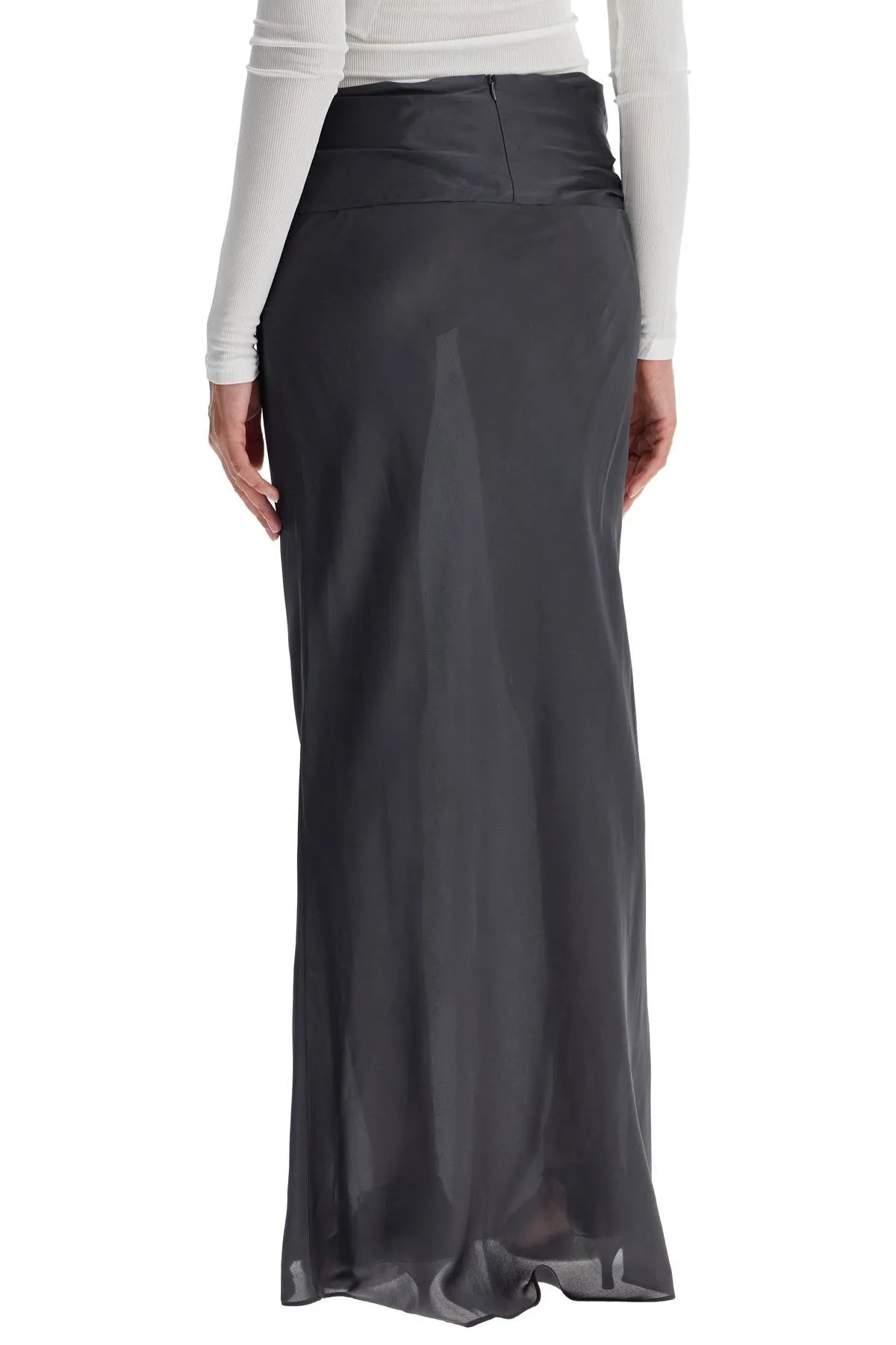 maxi skirt with knotted detail 24034080 CARBON GREY