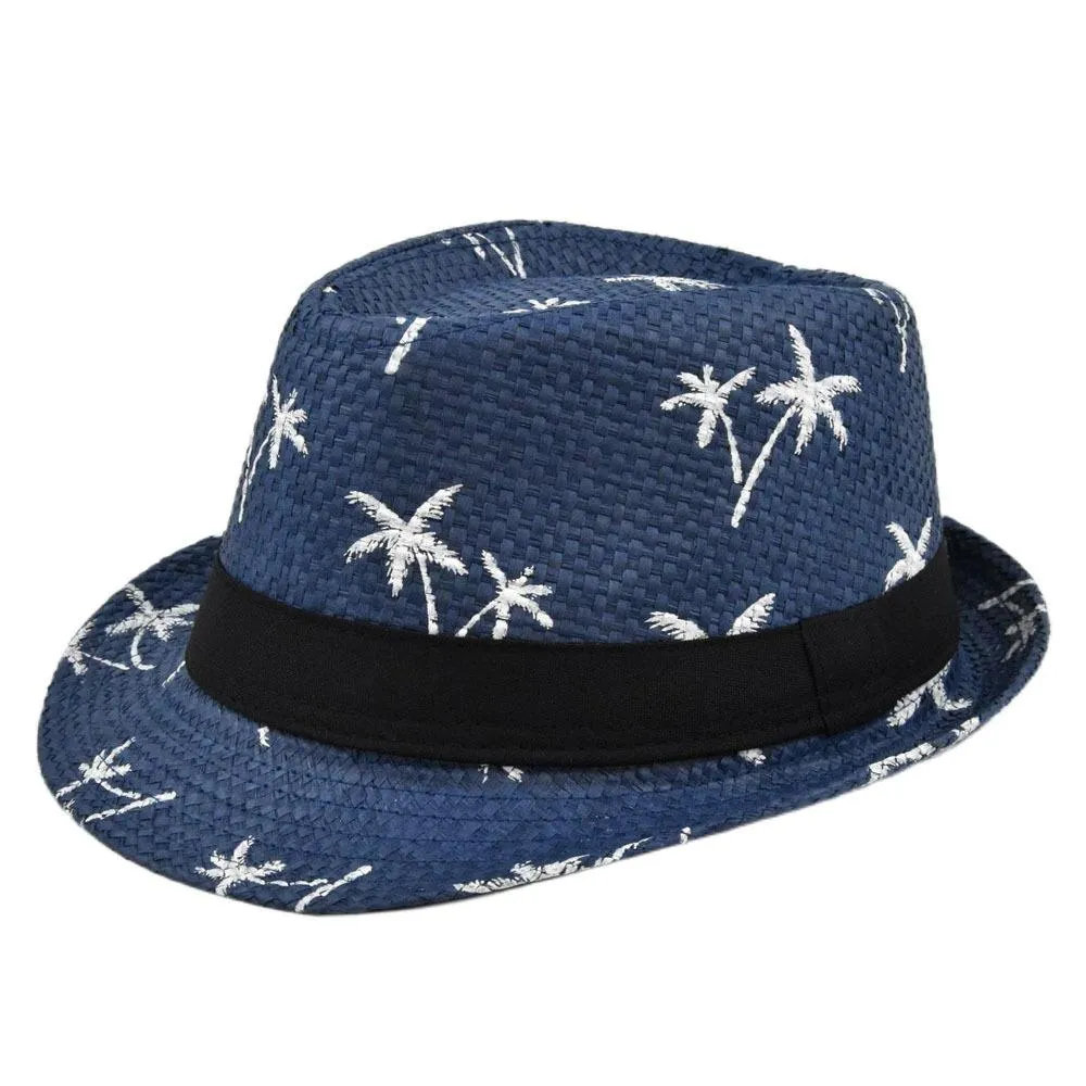 Men's Casual Beach Straw Jazz Hat 13637735YM