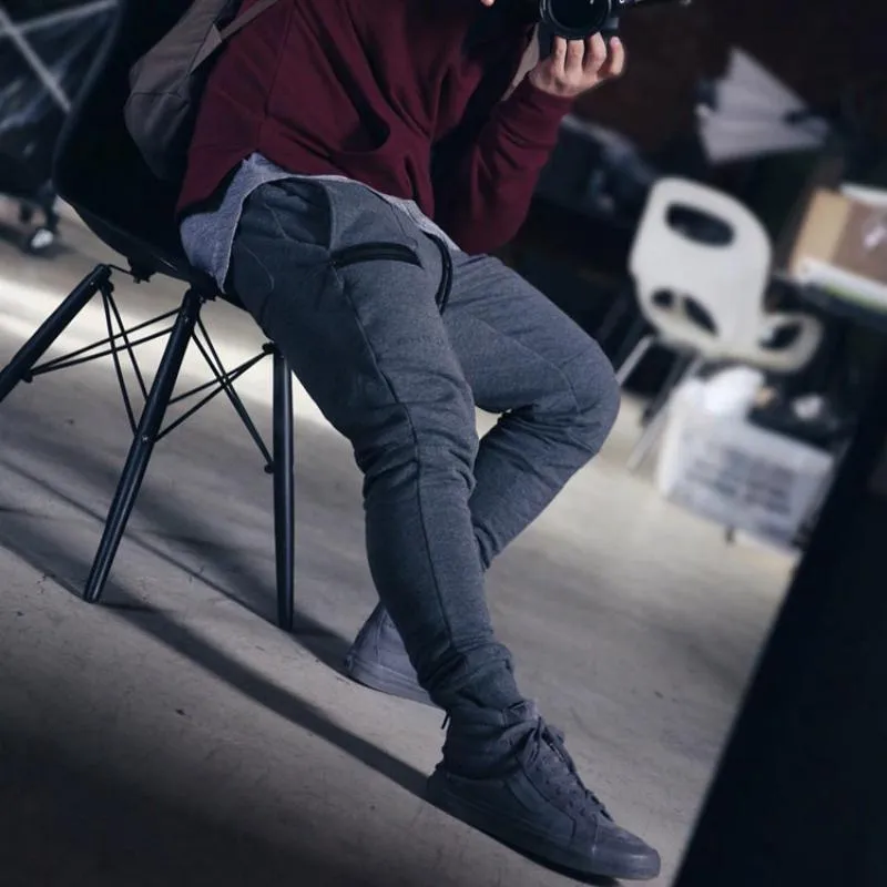 Men's Casual Cotton Sweatpants With Elastic Waist