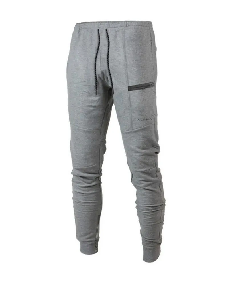 Men's Casual Cotton Sweatpants With Elastic Waist