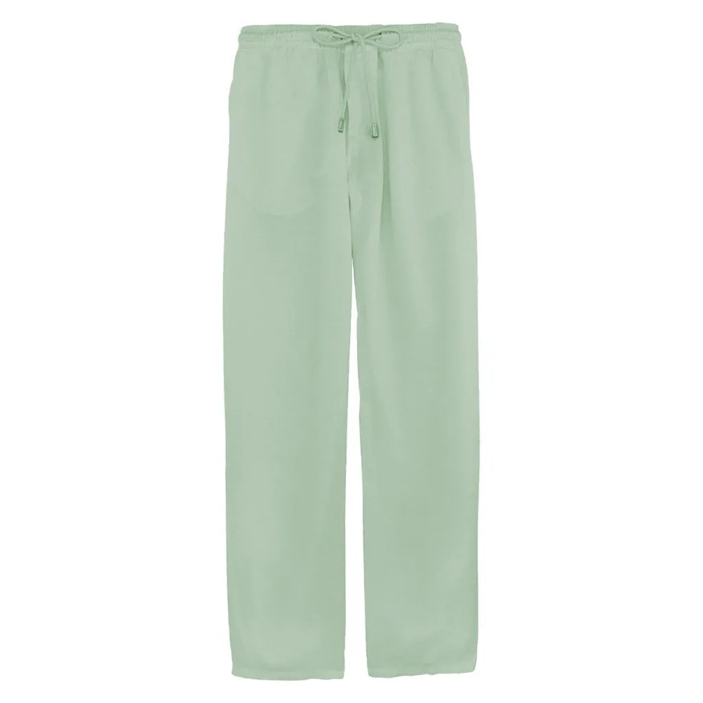 Men's Casual Linen Straight Joggers With Elastic Waist