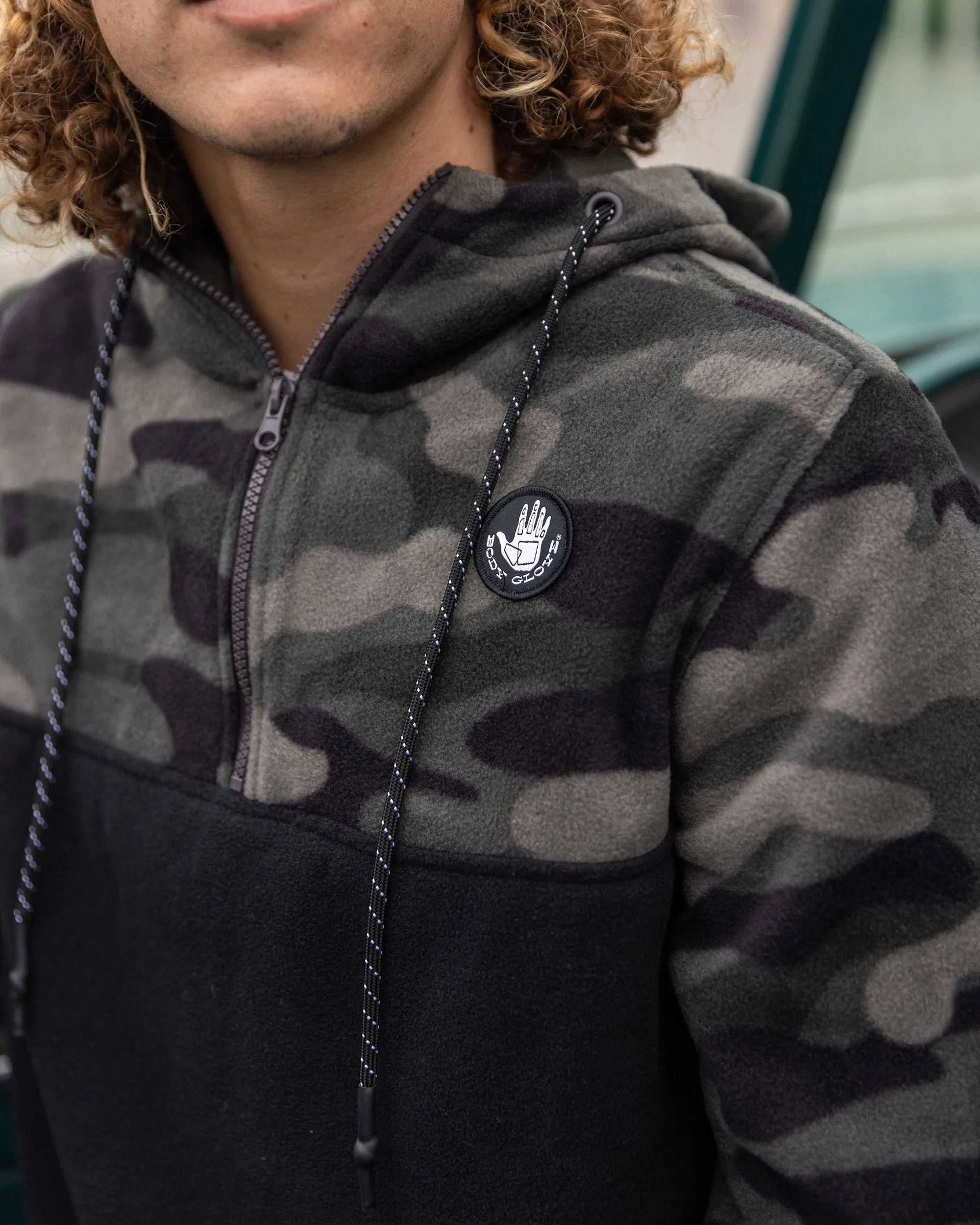 Men's Paxton Quarter Zip Pullover Hoodie - Midnight Camo