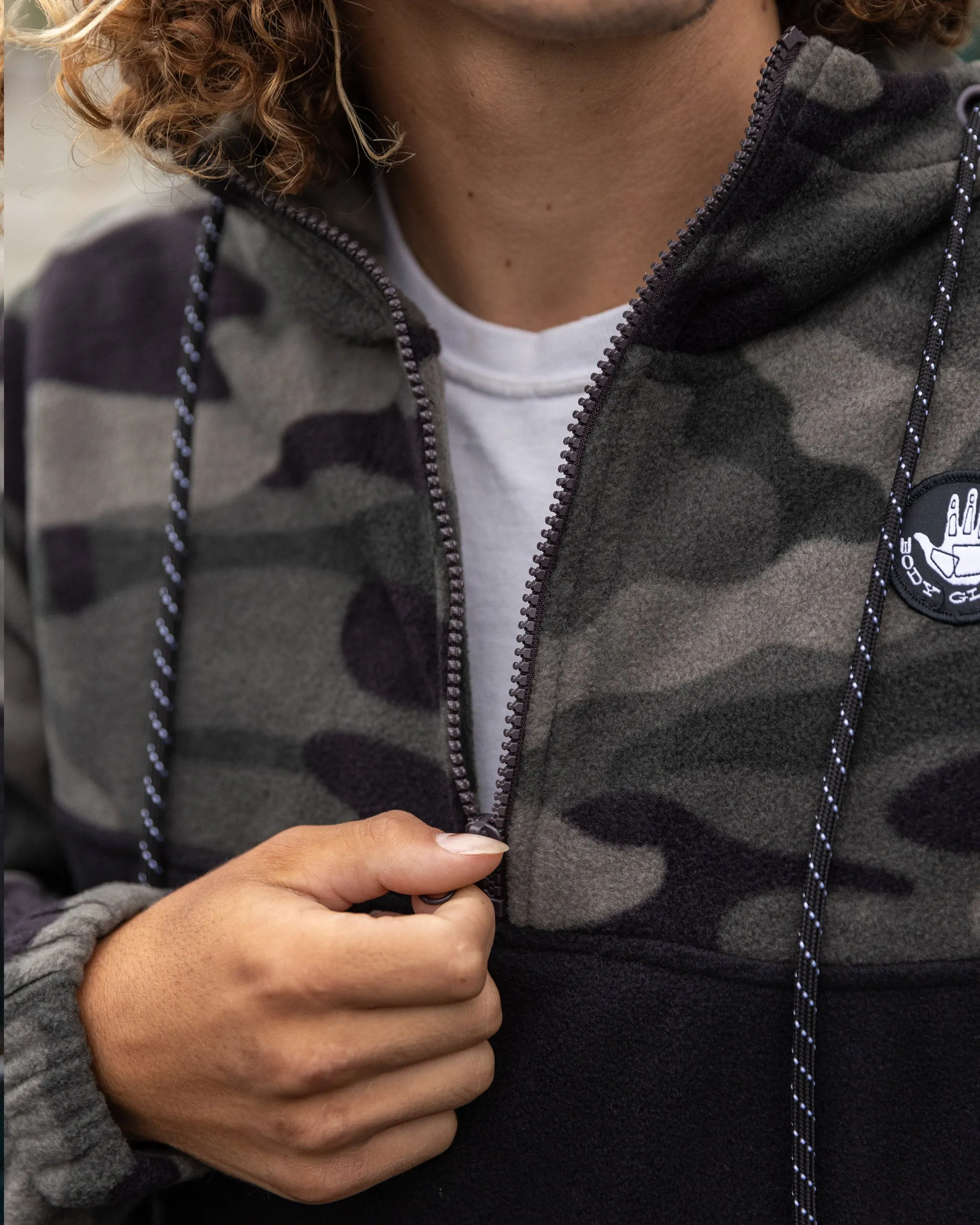 Men's Paxton Quarter Zip Pullover Hoodie - Midnight Camo