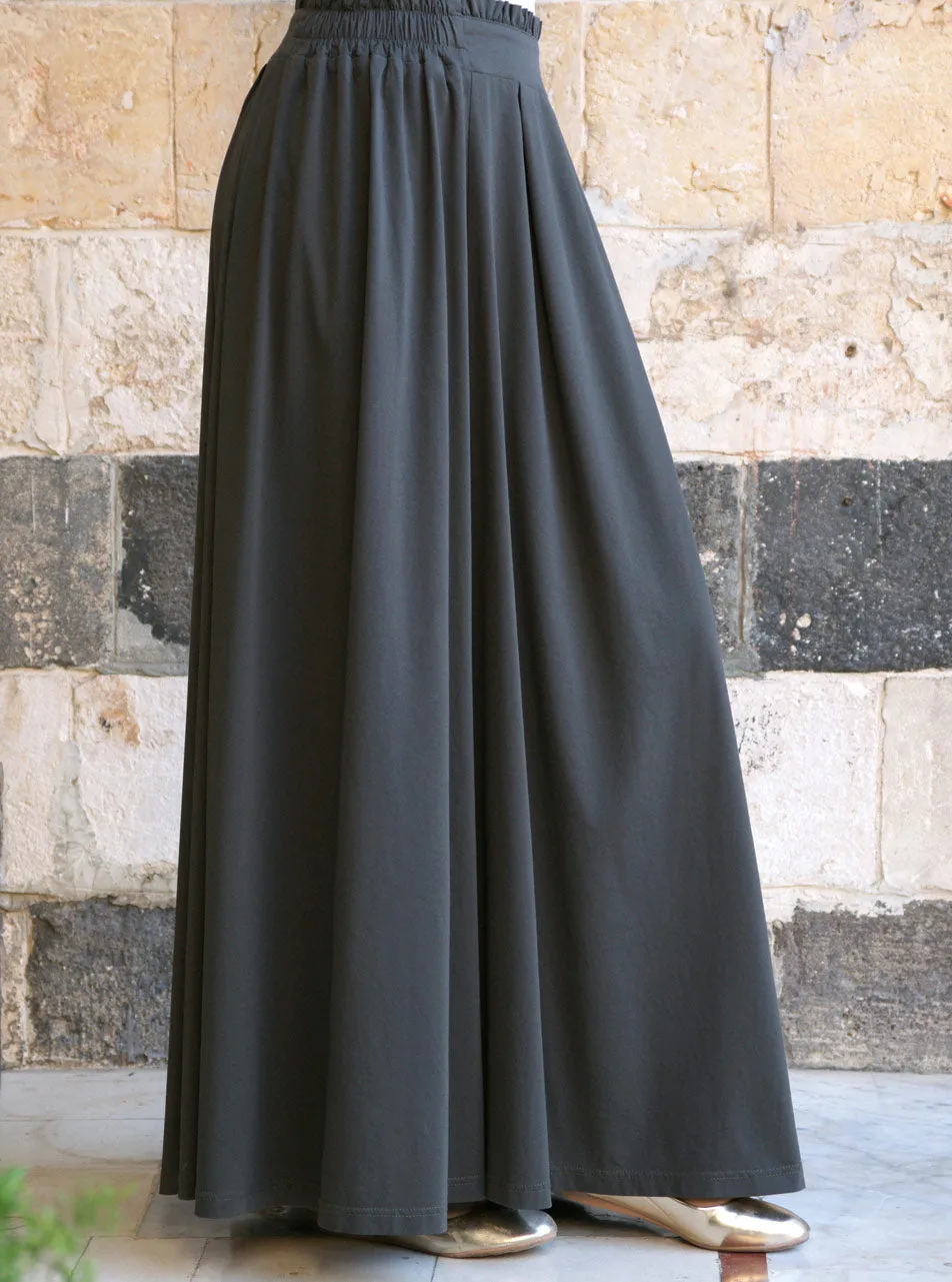 Mercerized Cotton Jersey Maxi Skirt