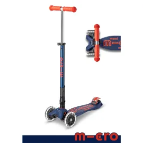 Micro Kickboard Maxi Deluxe Foldable LED Scooter Age 5-12