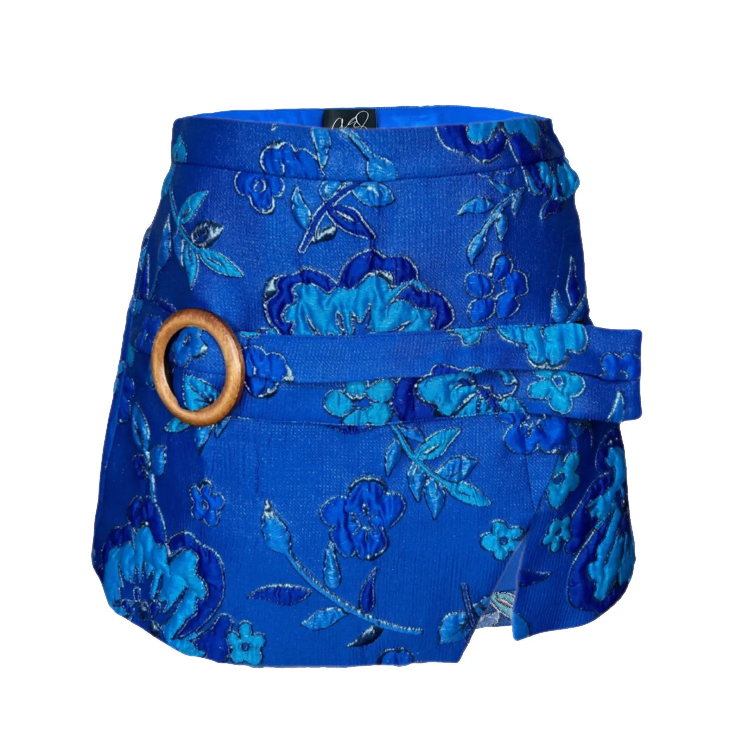 Monochrome Blue Mod Mini Skirt