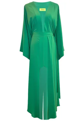Monochrome - Green Maxi Split Kaftan (Green)