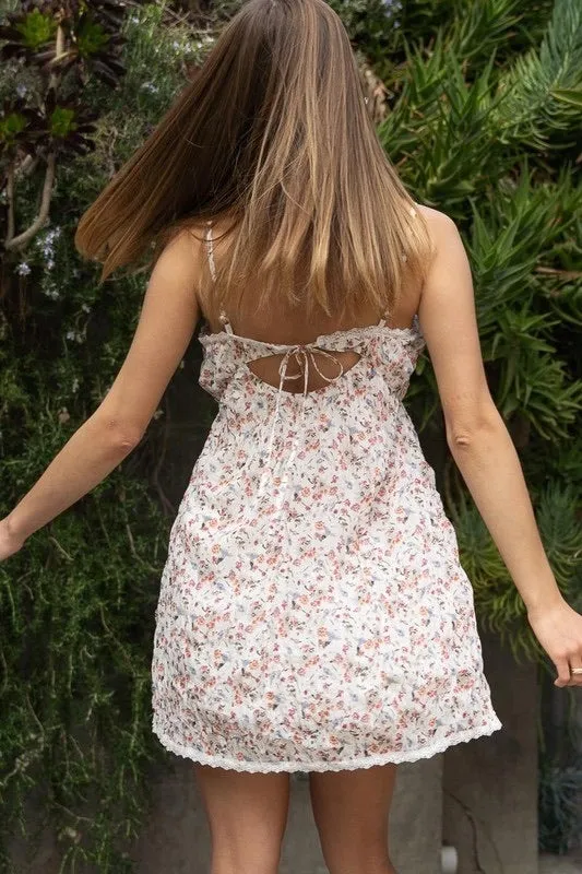 Now or Never Floral Mini Slip Dress (2 Colors)