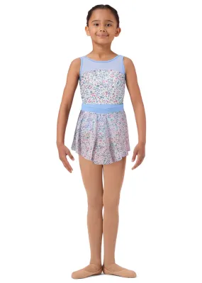 ON SALE Ditsy Floral Youth Pull-On Skirt (Blue)