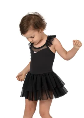 ON SALE Yui Flutter Sleeve Youth Dance Dress (Black)