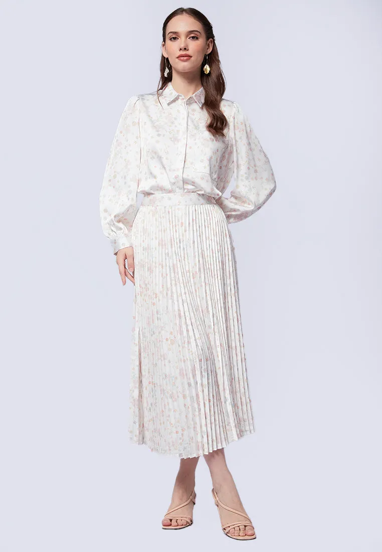 Pattern Pleats Maxi Skirt Citra Kirana for et cetera
