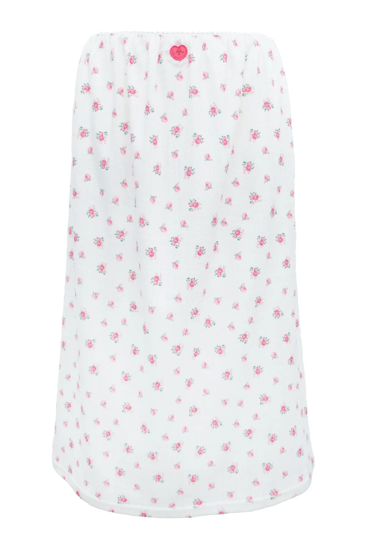 Peach Heart Long Skirt / Hot Pink