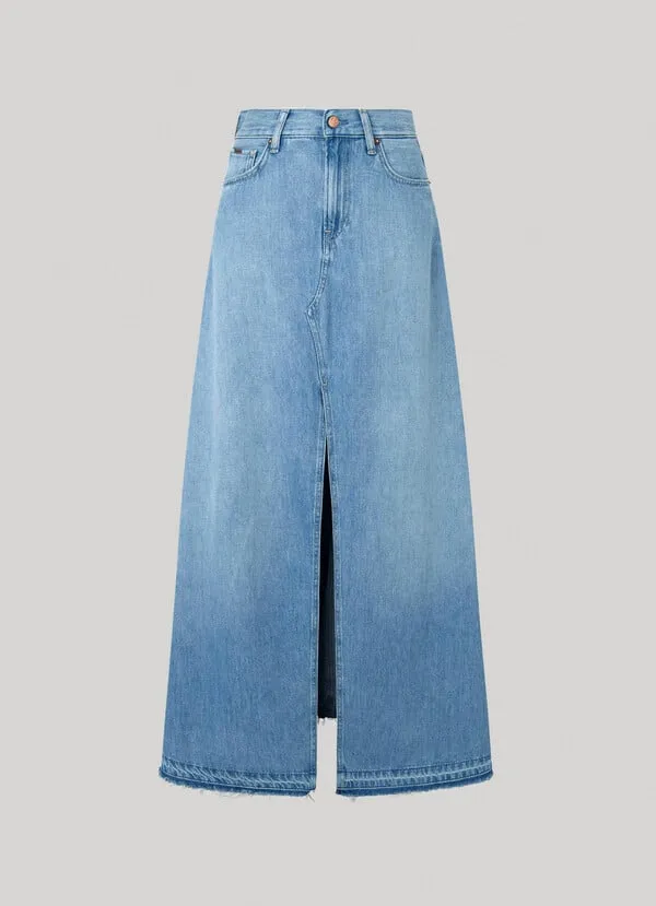 Pepe / Damen-Rock / MAXI SKIRT HW SKY REG