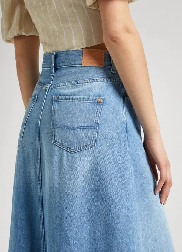 Pepe / Damen-Rock / MAXI SKIRT HW SKY REG