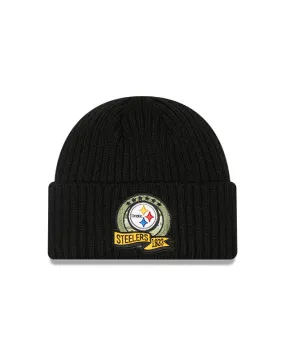 Pittsburgh Steelers New Era Salute To Service 2022 Sport Cuffed Knit Hat