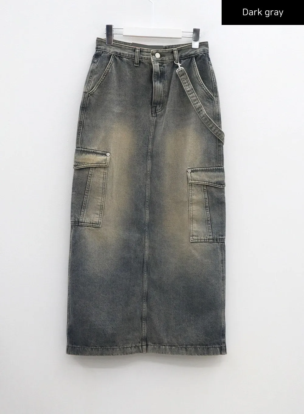 Pocket Maxi Denim Skirt CM330