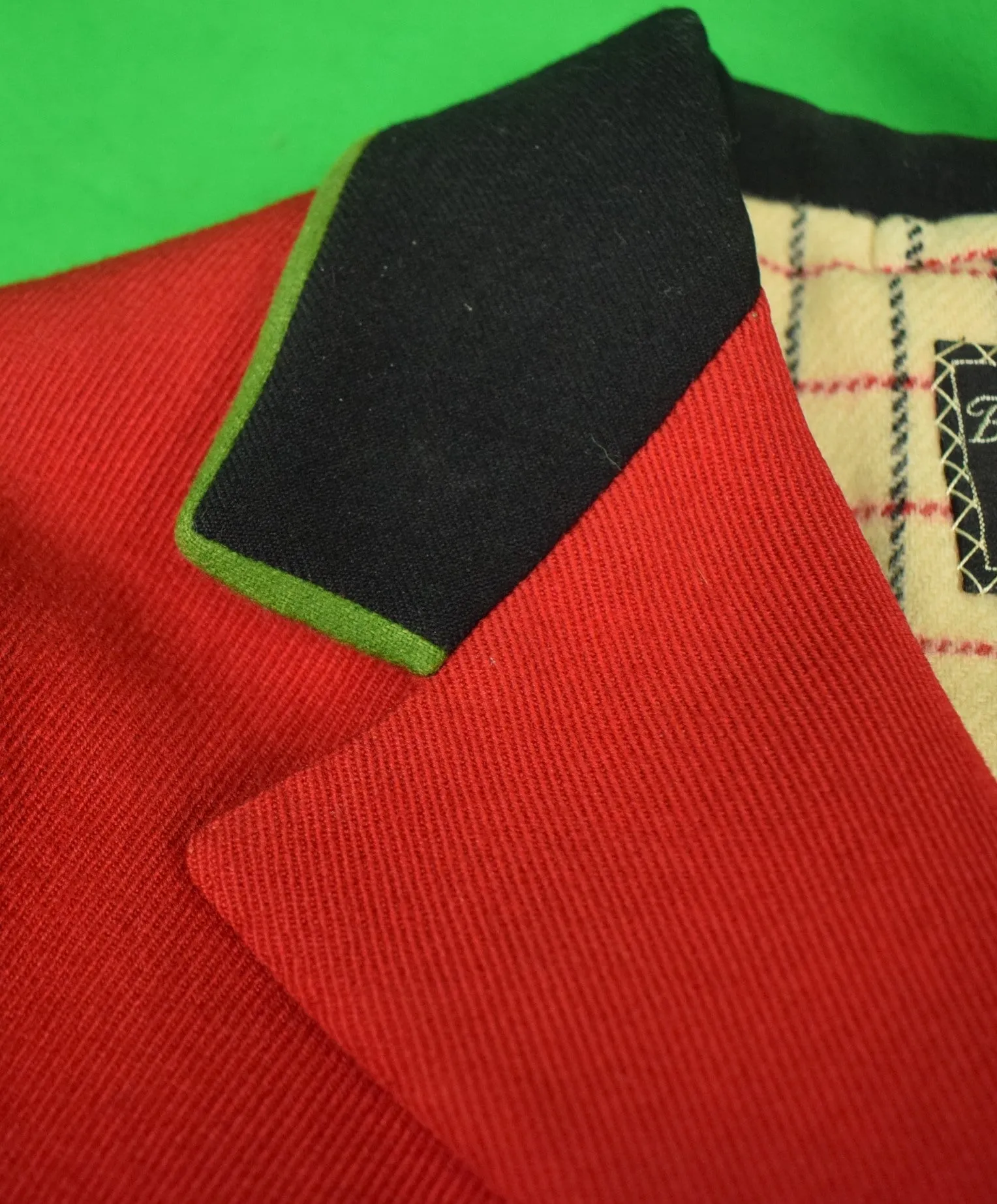 "Bernard Weatherill Millbrook Hunt Coat c1974 w/ Tattersall Lining" Sz 40R