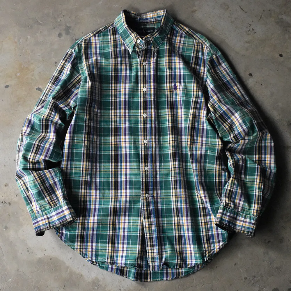 Ralph Lauren “CLASSIC FIT” タータンチェック ボタンダウンシャツ 240327 S2062