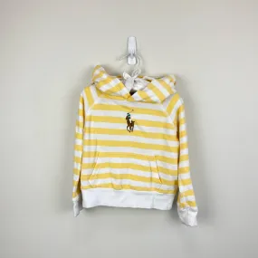 Ralph Lauren Kids Striped Cotton Hoodie Empire Yellow 3T