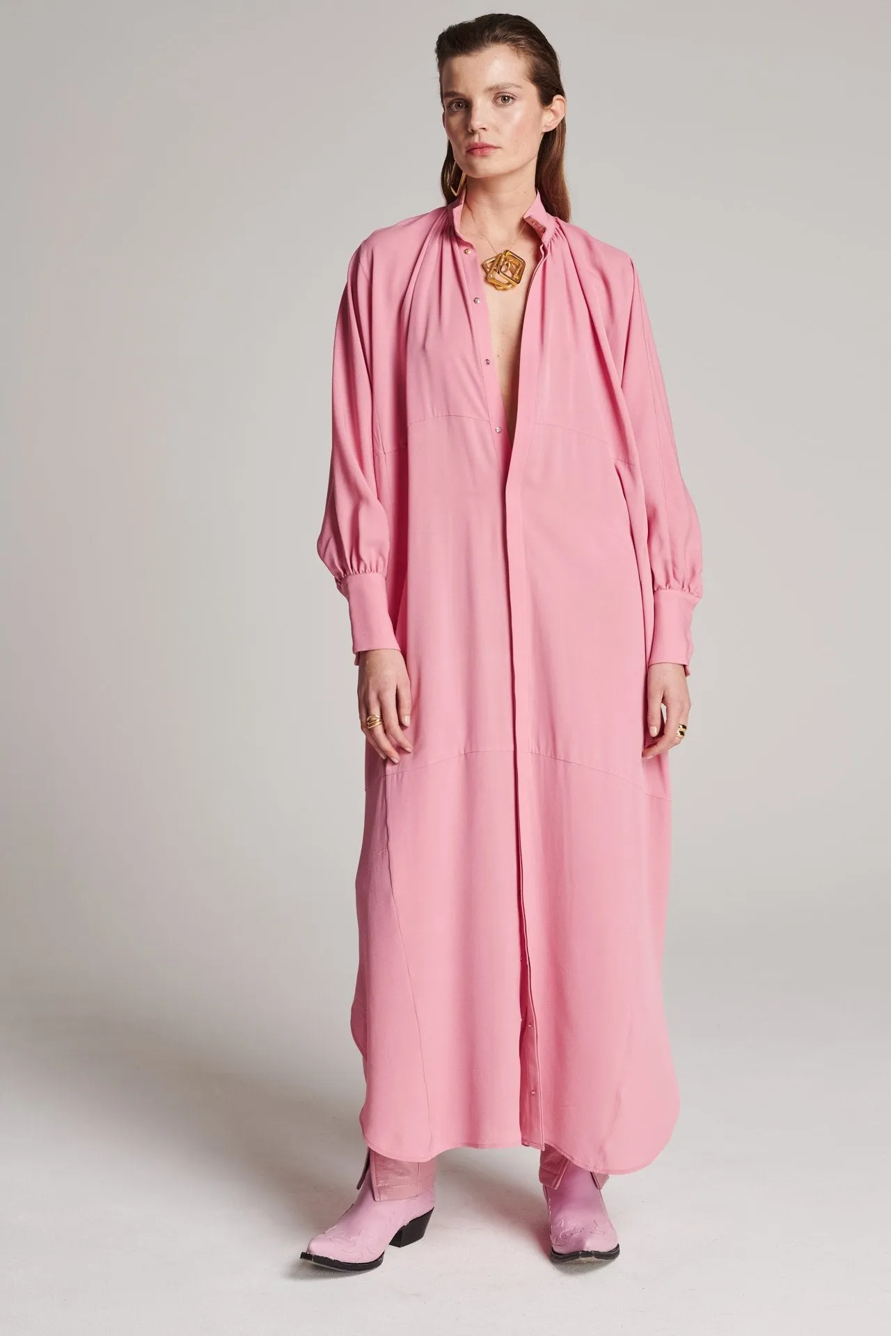 Regard Silk Dress Pink