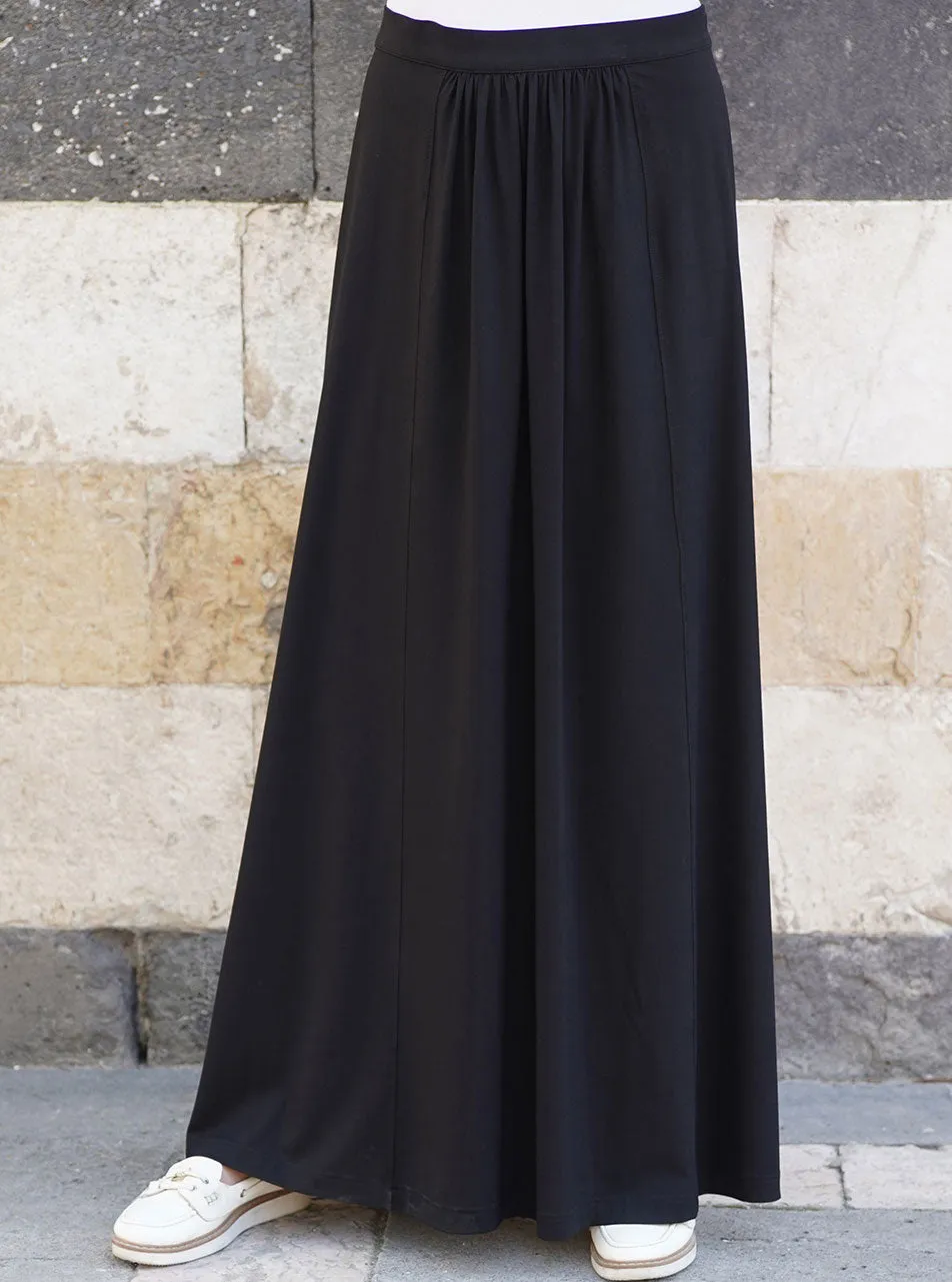 Ruched Front Jersey Maxi Skirt
