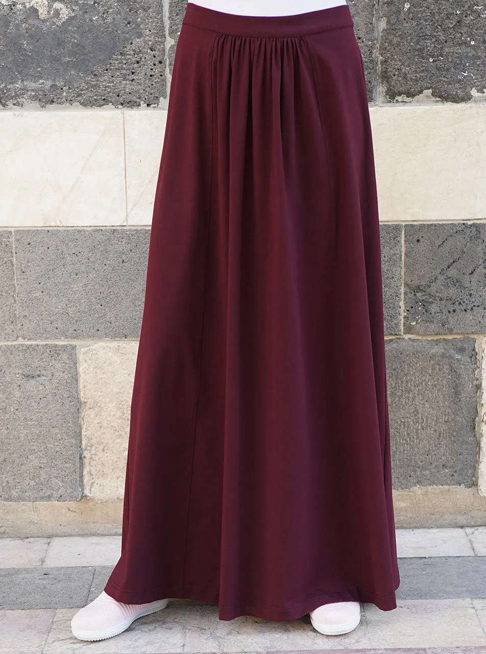 Ruched Front Jersey Maxi Skirt