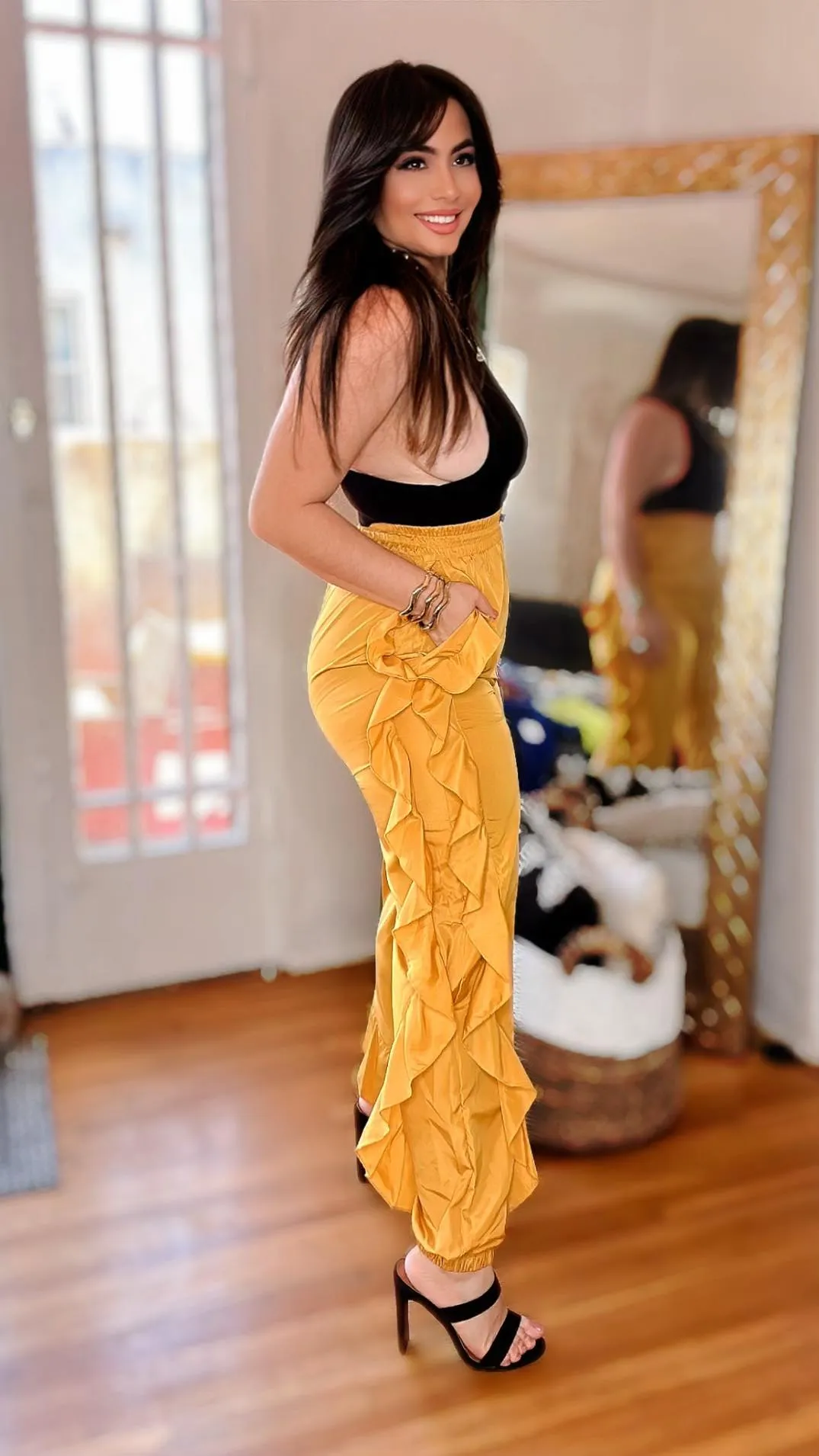 Ruffles Cargo Pants