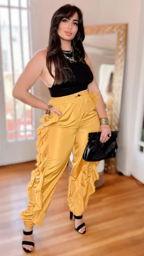 Ruffles Cargo Pants