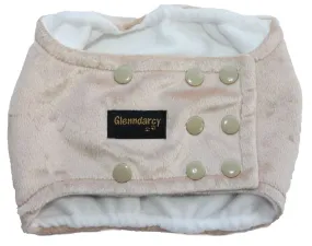Sahara Minkie Plush Dog Belly Band - Poppers