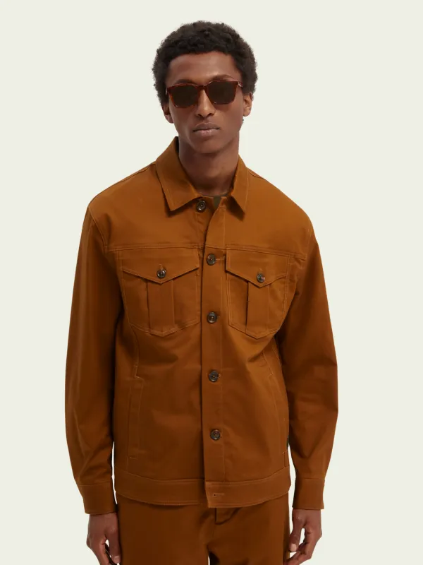 Scotch & Soda Tobacco Twill Trucker Jacket