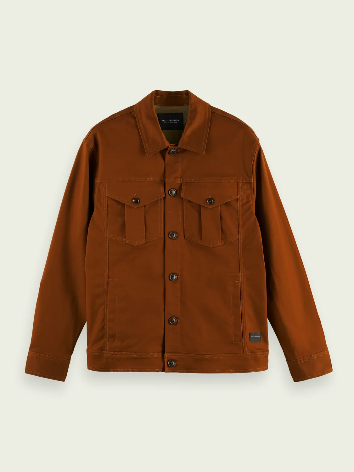 Scotch & Soda Tobacco Twill Trucker Jacket