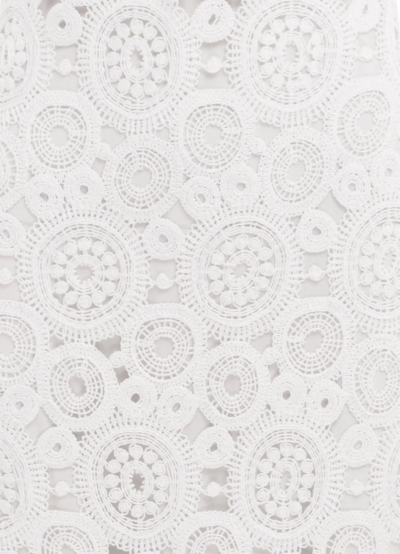 Serena Crochet Midi Dress - Snow