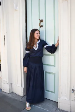 Serena Maxi Skirt Navy
