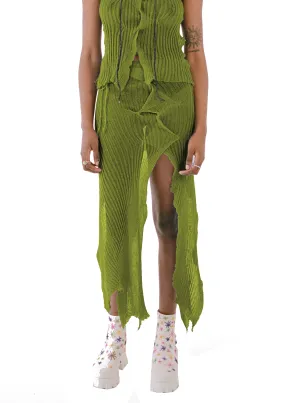 Sheer Linen Skirt - Lime