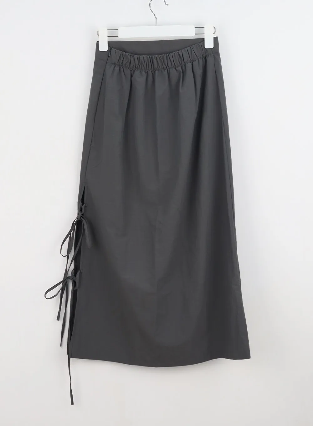 Side Slit Nylon Maxi Skirt BY312