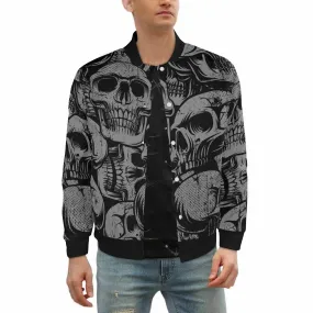 Silver Skulls Casual Bomber Jacket