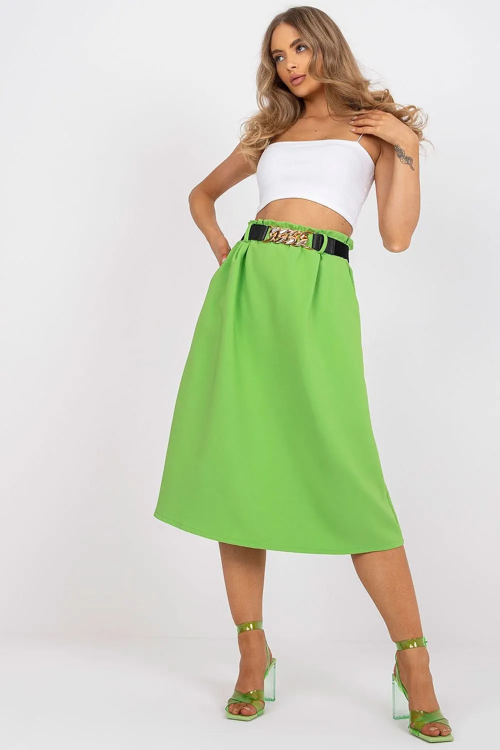 Skirt with elastic waistband