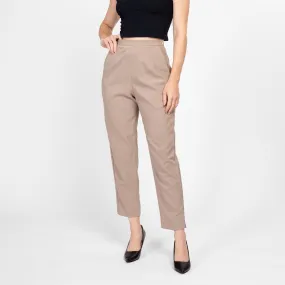 Small 80s High Waisted Khaki Trousers 26.5"