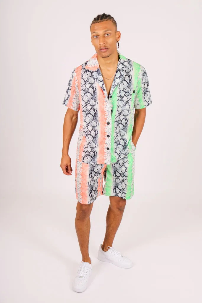 Splice Snake Print Shirt