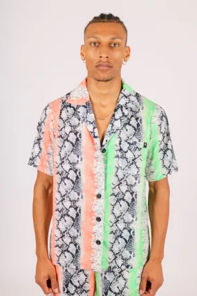 Splice Snake Print Shirt