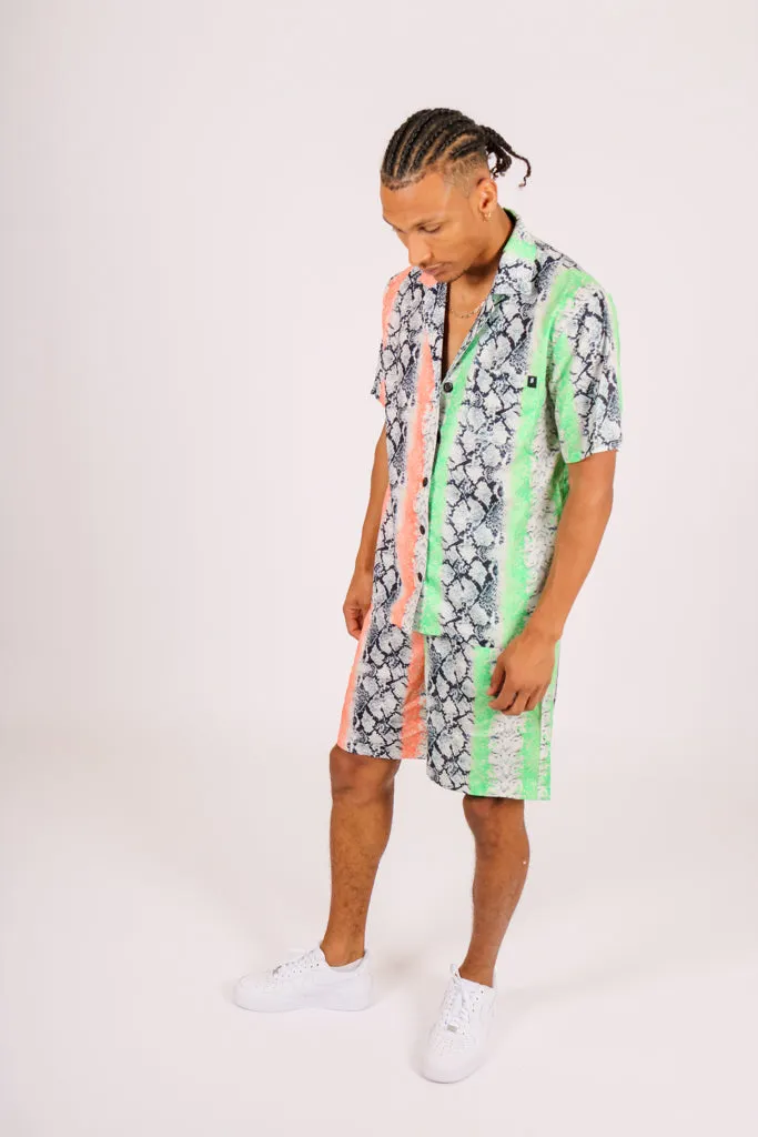 Splice Snake Print Shirt