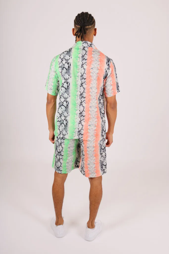 Splice Snake Print Shirt