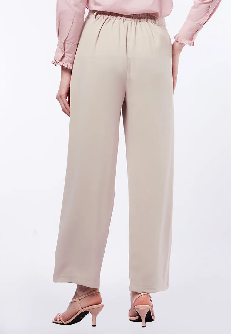 Straight Fit High Waist Pants