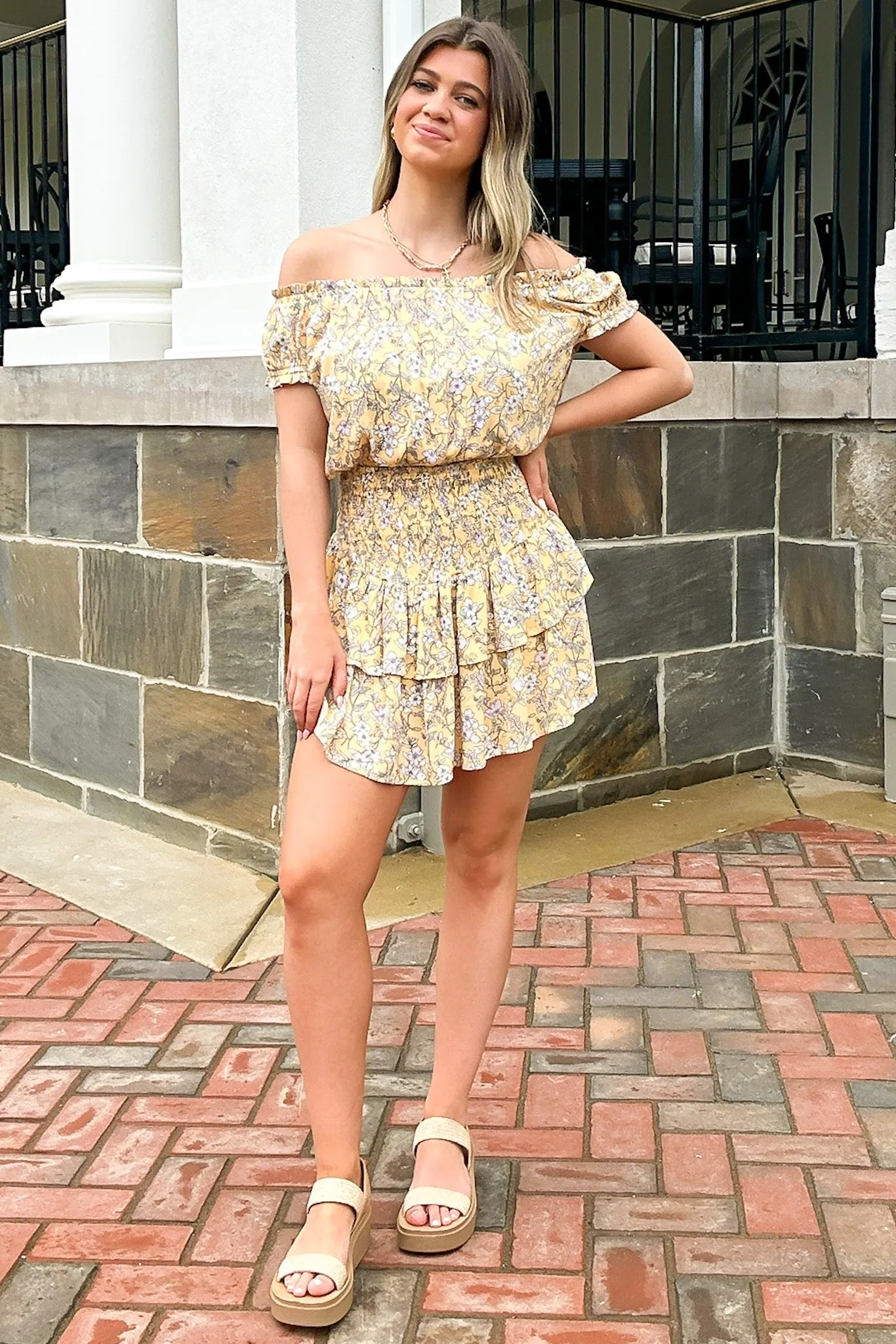Sunny Attraction Floral Smocked Romper - FINAL SALE