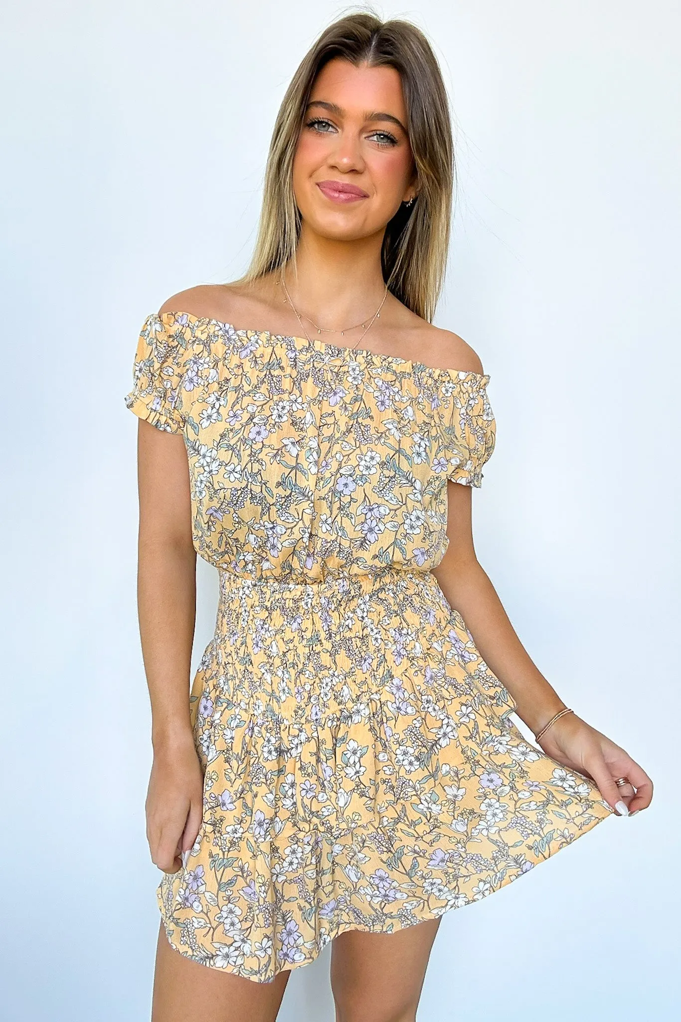 Sunny Attraction Floral Smocked Romper - FINAL SALE